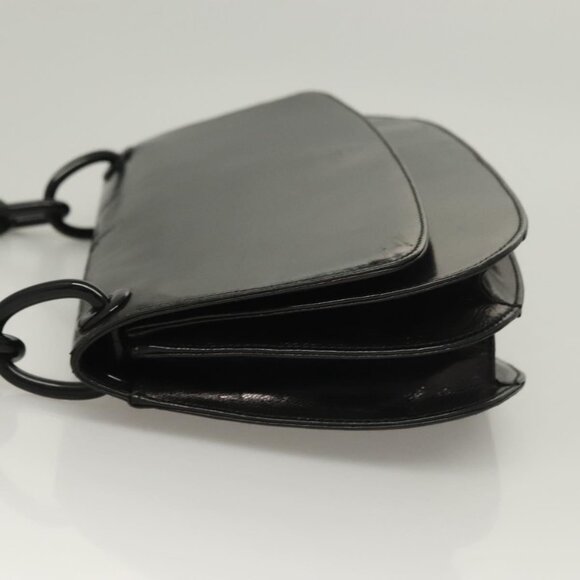 PRADA Chain Shoulder Bag Leather Black Auth 132369 - Picture 4 of 16